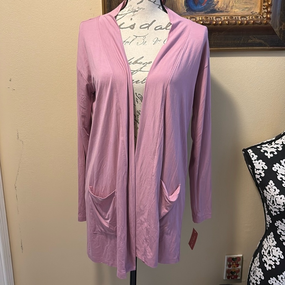 State Of The Day Modal Dusty Rose Pink pj or out on the town comfy cardigan